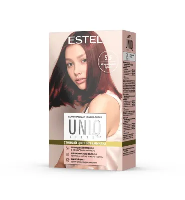 ESTEL UNIQ Sense краска-блеск д/волос без аммиака 5/5 св.шатен красный